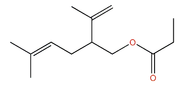 5-Methyl-2-(prop-1-en-2-yl)-hex-4-enyl propionate
